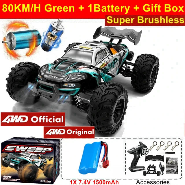 4x4 Off Road Remote Control High Speed Drift Racing Truck Toy for Adults