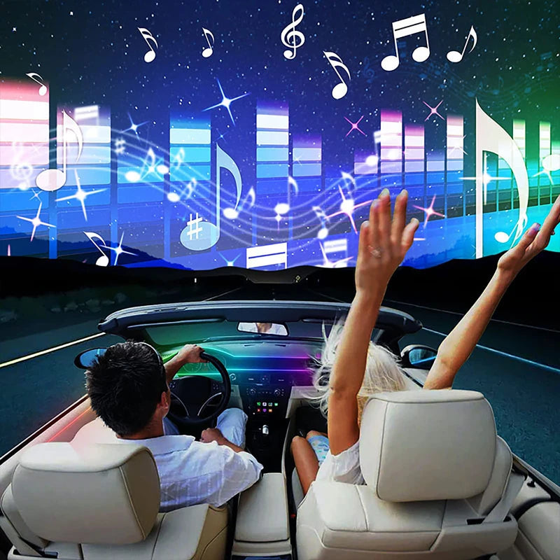 RGB Symphony Car Ambient Light Interior Acrylic Guide LED Strip with APP Control One Zone Dual Zone