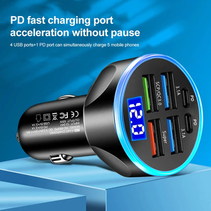 66-250W PD Car Charger QC3.0