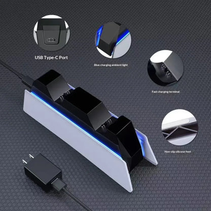 For PS5 Type-C DualSense Charging Station