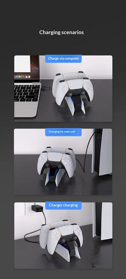 For PS5 Type-C DualSense Charging Station