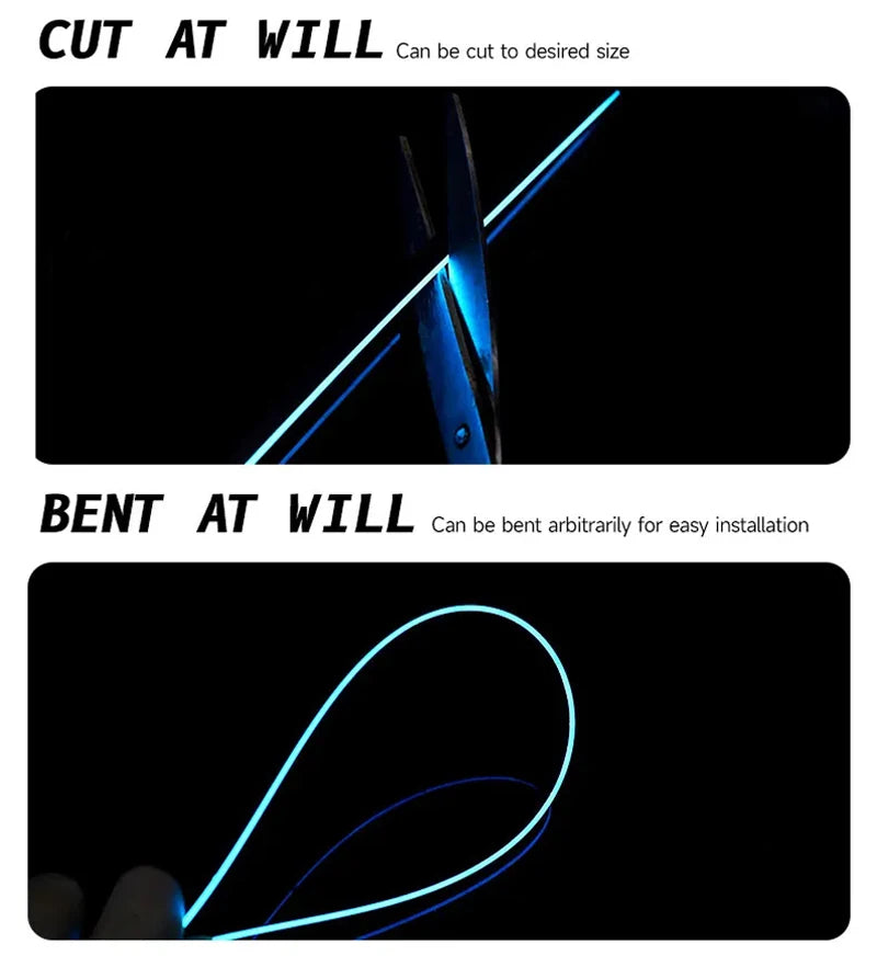 RGB Symphony Car Ambient Light Interior Acrylic Guide LED Strip with APP Control One Zone Dual Zone