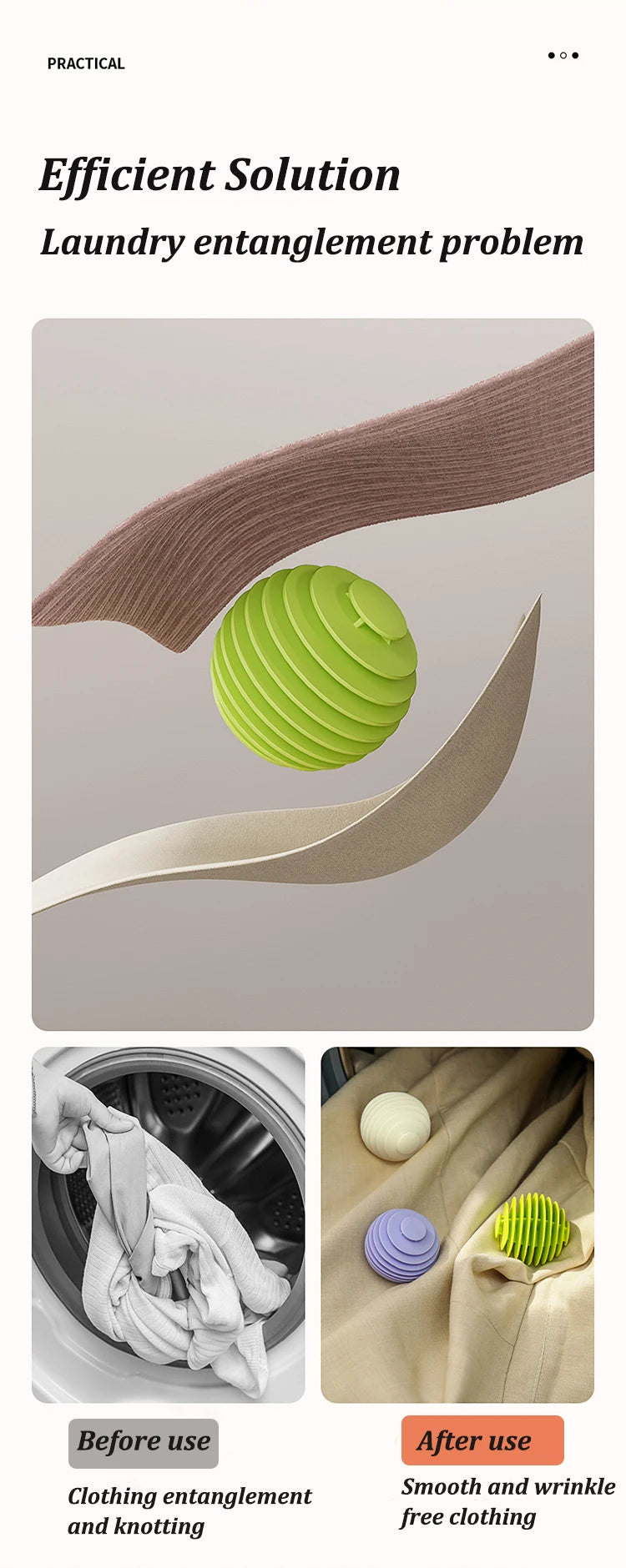 3PCS Reusable Magic Laundry Balls