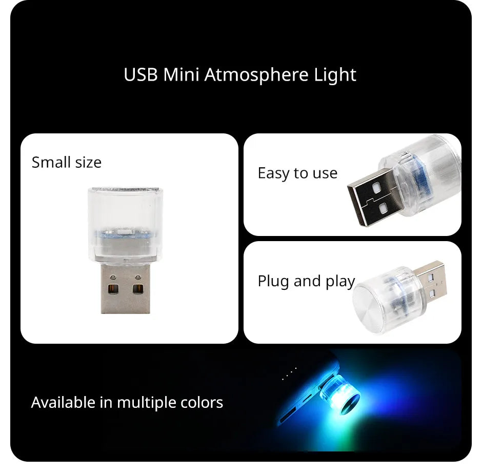 Car Mini USB LED Ambient Light