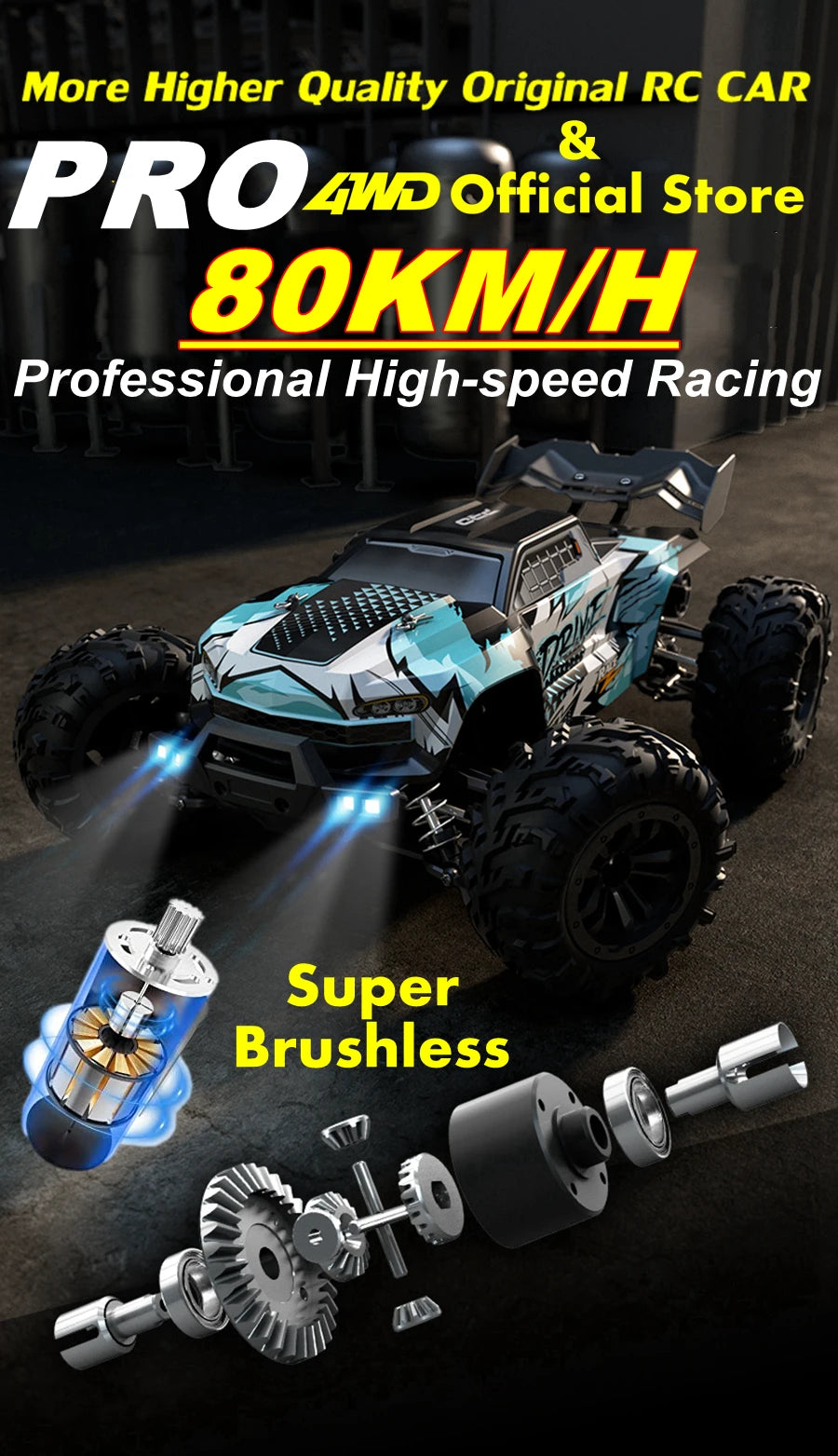 4x4 Off Road Remote Control High Speed Drift Racing Truck Toy for Adults