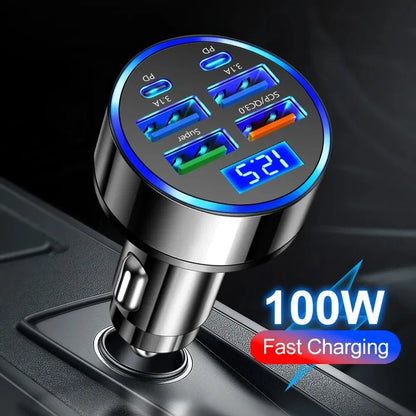 66-250W PD Car Charger QC3.0