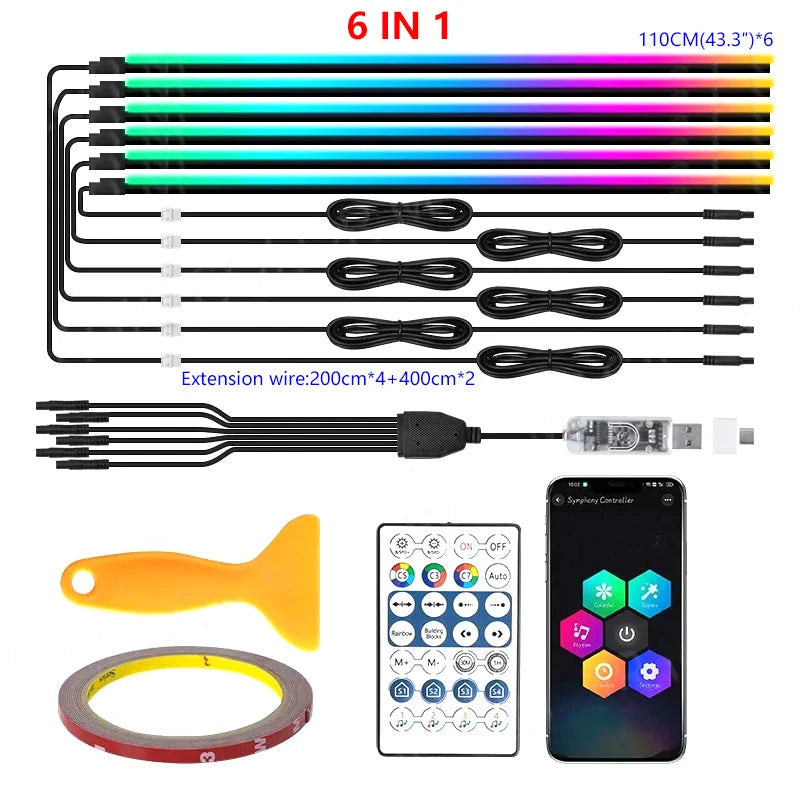 10/6/4/2/1 IN 1 Car Full RGB LED