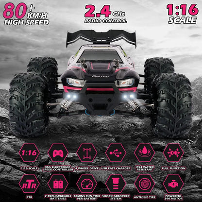 4x4 Off Road Remote Control High Speed Drift Racing Truck Toy for Adults