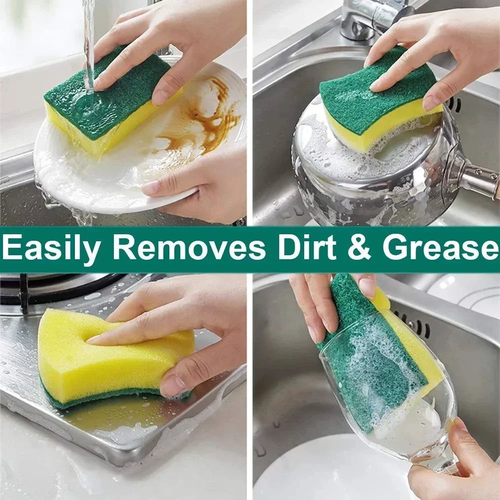 Highly absorbent double-sided sponge