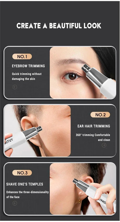 2 In 1 Electric Portable Ear And Nose Hair Trimmer