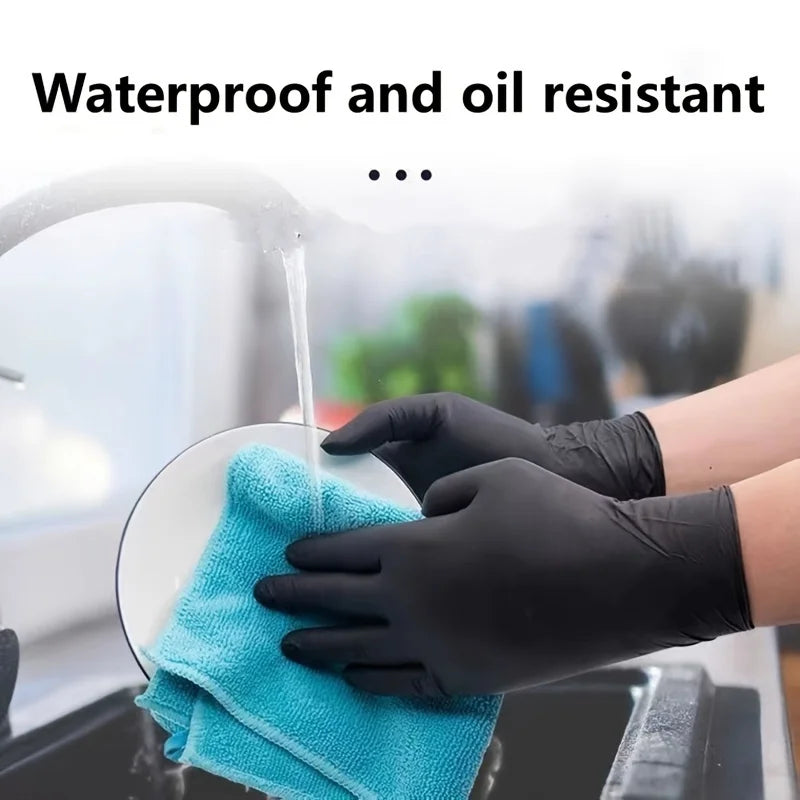 Black Nitrile Gloves