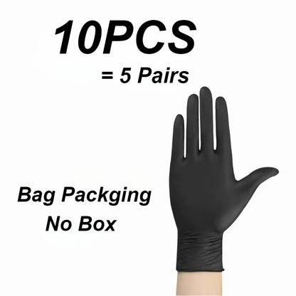 10/20/50/100PCS Black Nitrile Disposable Gloves Disposable Cleaning Hairdressing Gloves Suitable Pet Care Tattoo Cleaning
