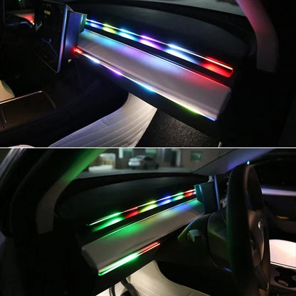 RGB Symphony Car Ambient Light Interior Acrylic Guide LED Strip with APP Control One Zone Dual Zone