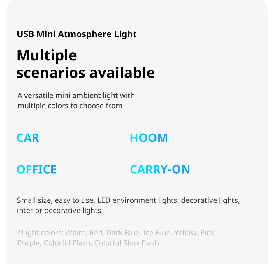 Car Mini USB LED Ambient Light