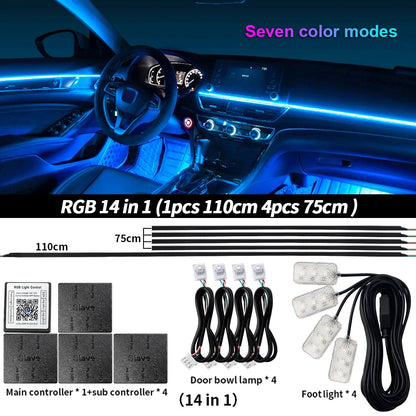 6/10/14/18 in 1 Led Car Ambient Lights