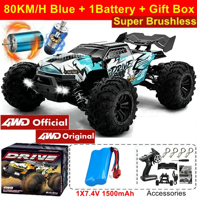4x4 Off Road Remote Control High Speed Drift Racing Truck Toy for Adults