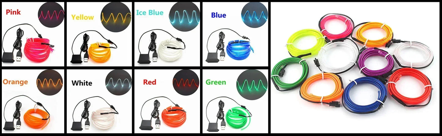New 1/3/5M LED Car Interior