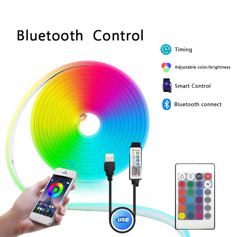 Neon LED Strip Lights 5V 84LEDs/M