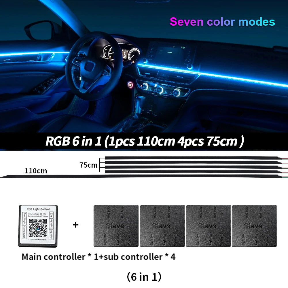 6/10/14/18 in 1 Led Car Ambient Lights