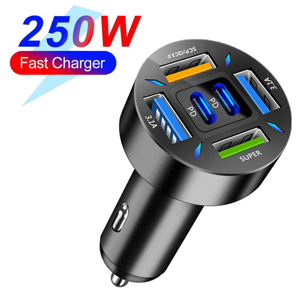 66-250W PD Car Charger QC3.0
