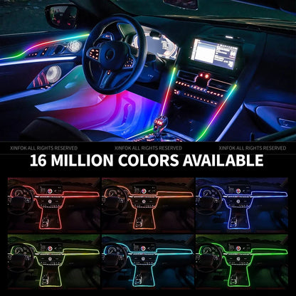 140cm USB Dreamcolor Acrylic Interior Car LED