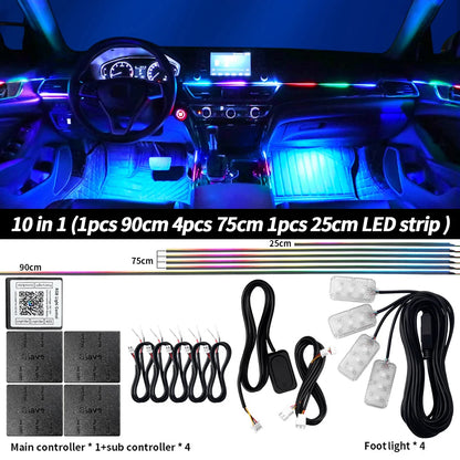 6/10/14/18 in 1 Led Car Ambient Lights