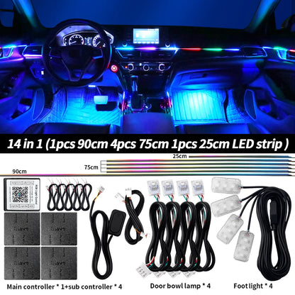 6/10/14/18 in 1 Led Car Ambient Lights