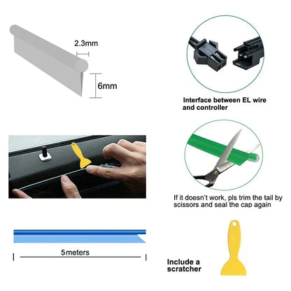 New 1/3/5M LED Car Interior
