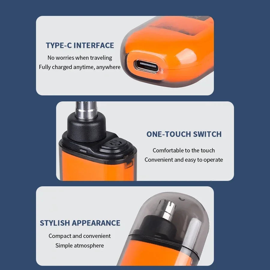 2 In 1 Electric Portable Ear And Nose Hair Trimmer
