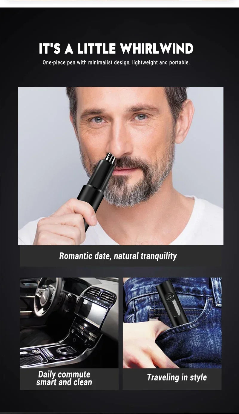 2 In 1 Electric Portable Ear And Nose Hair Trimmer