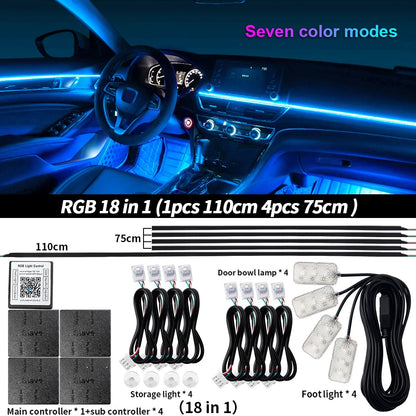 6/10/14/18 in 1 Led Car Ambient Lights