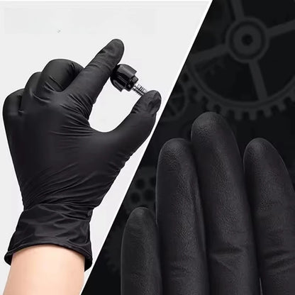 10/20/50/100PCS Black Nitrile Disposable Gloves Disposable Cleaning Hairdressing Gloves Suitable Pet Care Tattoo Cleaning