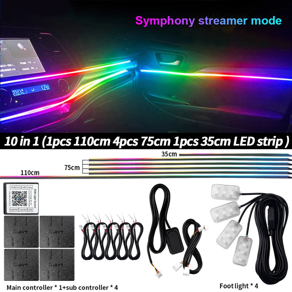 6/10/14/18 in 1 Led Car Ambient Lights