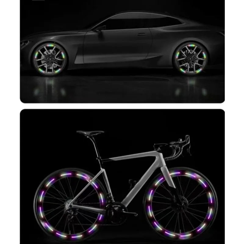 20Pcs Bicycle Stickers Reflective Wheel Stickers