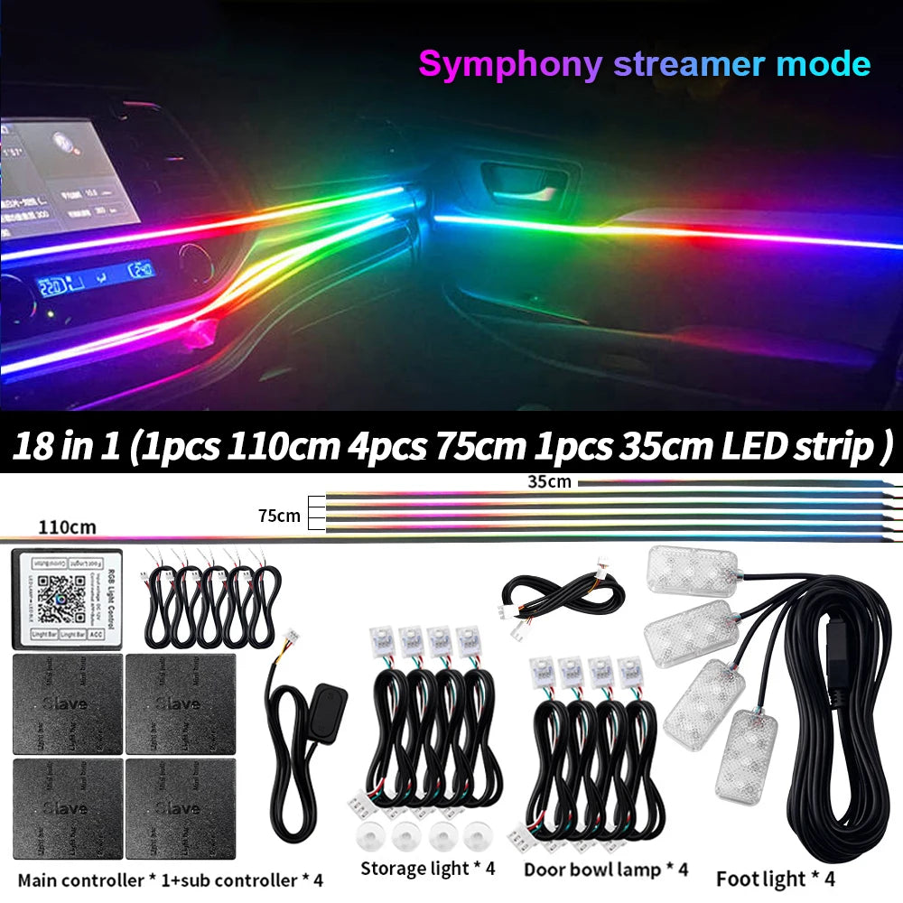 6/10/14/18 in 1 Led Car Ambient Lights