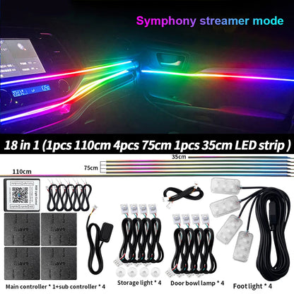 6/10/14/18 in 1 Led Car Ambient Lights