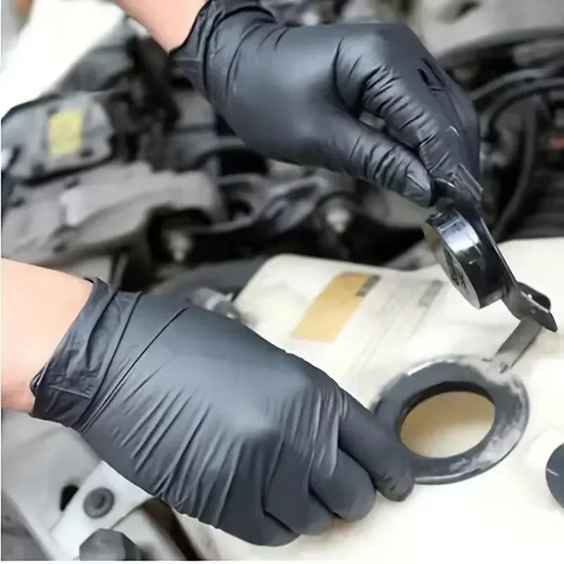 10/20/50/100PCS Black Nitrile Disposable Gloves Disposable Cleaning Hairdressing Gloves Suitable Pet Care Tattoo Cleaning
