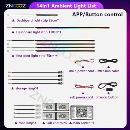 RGB 22 in 1 Car Interior